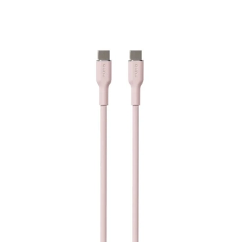 PURO ICON Soft Cable - Kabel USB-C do USB-C 1.5 m (Dusty Pink)