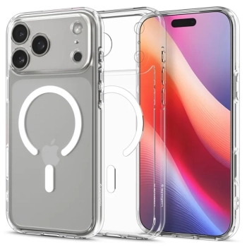 Spigen Ultra Hybrid Mag MagSafe - Etui do iPhone 17 Pro (Clear/White)
