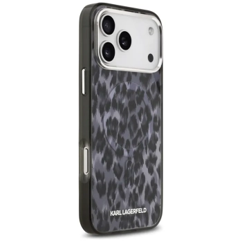 Karl Lagerfeld IML Leopard Pattern MagSafe - Etui iPhone 17 Pro Max (czarny)