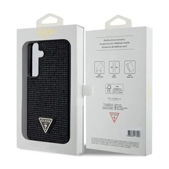 Guess Rhinestone Triangle - Etui Samsung Galaxy S24+ (czarny)
