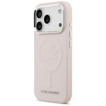 Karl Lagerfeld Initial & Metal Logo MagSafe - Etui iPhone 17 Pro Max (różowy)
