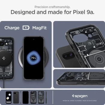 Spigen Ultra Hybrid Mag MagSafe - Etui do Google Pixel 9a (Zero One Black)