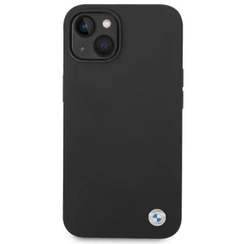 BMW Liquid Silicone Case Metal Logo - Etui iPhone 14 Plus (Czarny)