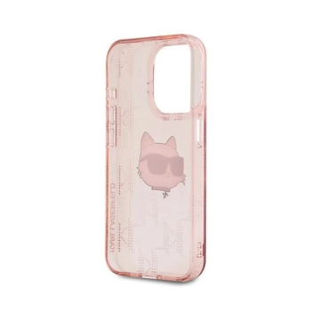 Karl Lagerfeld IML Choupette Head & Monogram - Etui iPhone 15 Pro (różowy)