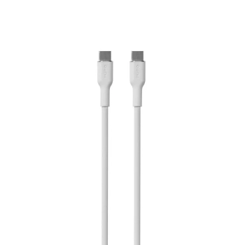 PURO ICON Soft Cable - Kabel USB-C do USB-C 1.5 m (White)