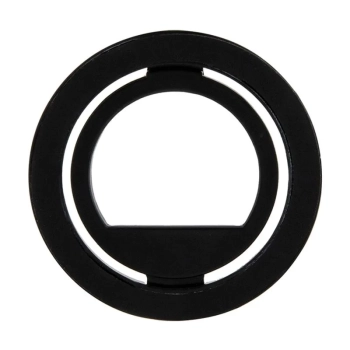 Guess MagSafe Ring Stand Rhinestone - Magnetyczny uchwyt na palec do telefonu z funkcją standu (Czarny)