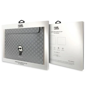 Karl Lagerfeld NFT Saffiano Monogram Ikonik Karl Sleeve - Etui na notebook 14