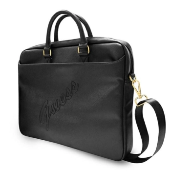 Guess Saffiano Script Computer Bag - Torba na notebooka 15” (czarny)