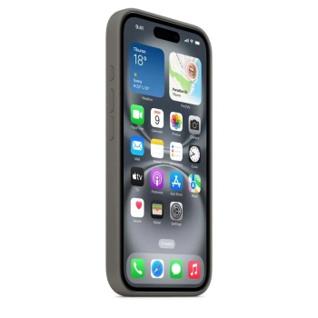 Apple Silicone Case - Silikonowe etui z MagSafe do iPhone 16 (górska szarość)