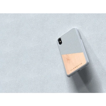 Nordic Elements Original Hel - Drewniane etui iPhone Xs Max (Light Grey)