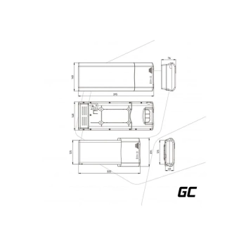 Green Cell - Bateria do roweru elektrycznego E-Bike z ładowarką 36V 12Ah 432Wh Li-Ion 5.5x2.1mm