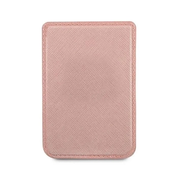 Guess Wallet Card Slot MagSafe Saffiano - Portfel magnetyczny (różowy)