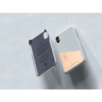Nordic Elements Original Hel - Drewniane etui iPhone Xs Max (Light Grey)