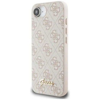 Guess 4G Script Logo MagSafe - Etui do iPhone 16e (różowy)