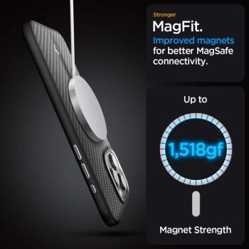 Spigen Enzo Aramid Mag MagSafe - Etui iPhone 15 Pro (Czarny)
