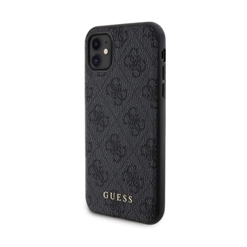 Guess Bundle Pack MagSafe 4G Metal Gold Logo - Zestaw etui + Power Bank 5000mAh MagSafe iPhone 11 (czarny)