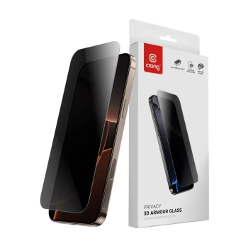 Crong Privacy 3D Armour Glass - Hartowane szkło prywatyzujące iPhone 16 Pro Max