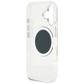 Guess IML Metal Colored Circle Classic Logo MagSafe - Etui do iPhone 16 (czarny)
