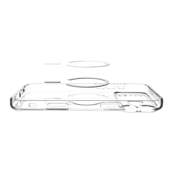 Spigen Ultra Hybrid Mag MagSafe - Etui do iPhone 17 Pro Max (Clear/Gold)