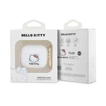 Hello Kitty Silicone 3D Kitty Head - Etui AirPods 3 (biały)