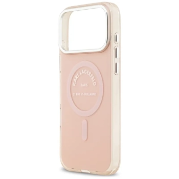 Karl Lagerfeld IML Karl RSG Logo MagSafe - Etui iPhone 17 Pro Max (różowy)