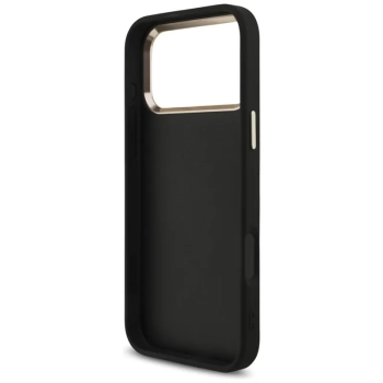 Guess Fixed Glitter Big 4G Metal Frame - Etui iPhone 17 Pro Max (czarny)