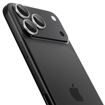 Spigen Optik Pro GLAS.TR EZ Fit Camera Protector 2-Pack - Szkło ochronne na obiektyw do iPhone 16 Pro / 16 Pro Max / 17 Pro / 17 Pro Max (2 szt) (Silv