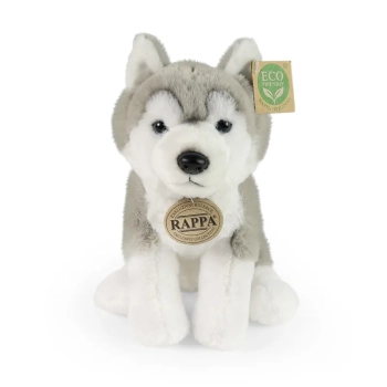 Rappa - Pluszowa realistyczna maskotka Pies Husky siedzący 23 cm Eco-Friendly Soft Collection