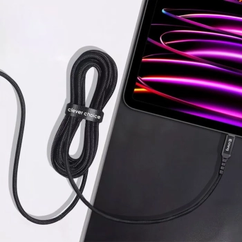 Crong Armor Link - Kabel 100W 5A USB-C do USB-C Fast Charging 200cm (czarny)