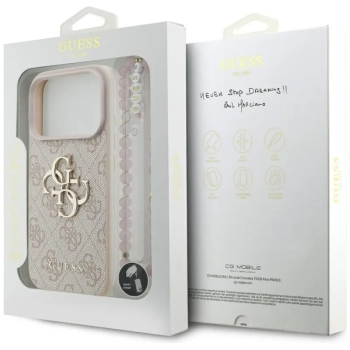 Guess 4G Strap 4G Classic Logo - Etui iPhone 17 Pro (różowy)