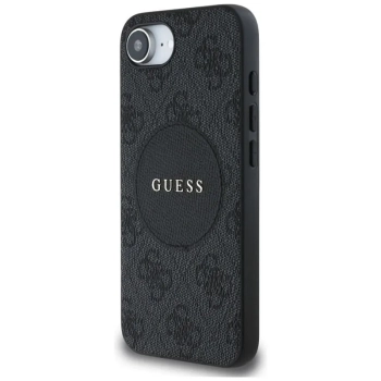 Guess 4G Circle Classic Logo MagSafe - Etui do iPhone 16e (czarny)