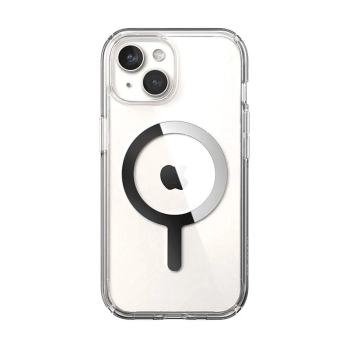 Speck Presidio Perfect-Clear MagSafe - Etui iPhone 15 / iPhone 14 / iPhone 13 (Clear / Chrome Finish / Serene Silver)