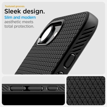 Spigen Liquid Air Mag MagSafe - Etui do iPhone 16e (Matte Black)
