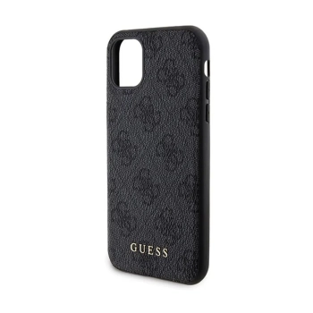 Guess Bundle Pack MagSafe 4G Metal Gold Logo - Zestaw etui + Power Bank 5000mAh MagSafe iPhone 11 (czarny)