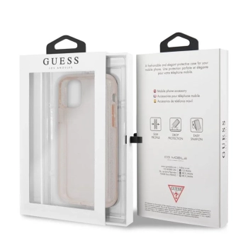 Guess Glitter Case - Etui iPhone 11 Pro Max (Pink)
