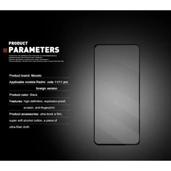 Mocolo 2.5D Full Glue Glass - Szkło ochronne Xiaomi Redmi Note 11 Pro / Note 11 Pro Plus