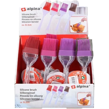 Alpina - pędzelek silikonowy do marynowania potraw 21 cm (szary)