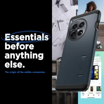 Spigen Tough Armor - Etui do OnePlus 12 (Metal Slate)