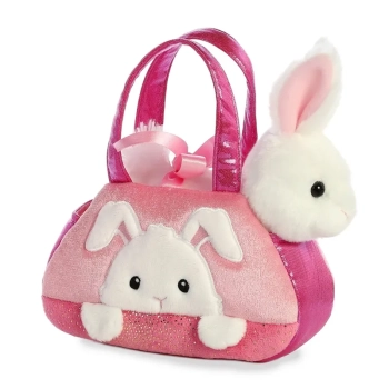 Fancy Pal - Pluszowa maskotka Króliczek PeekaBoo w różowej torbie 20 cm Eco-Friendly