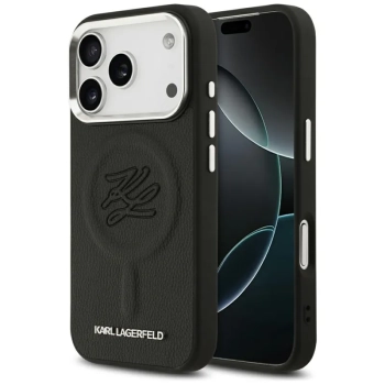 Karl Lagerfeld Initial & Metal Logo MagSafe - Etui iPhone 17 Pro Max (czarny)