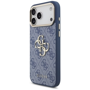 Guess 4G Big 4G Classic Logo - Etui iPhone 17 Pro Max (niebieski / złoty)