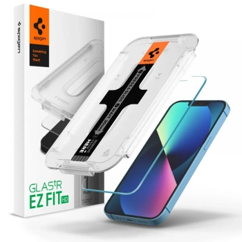 Spigen Glas.TR EZ Fit - Szkło hartowane do Apple iPhone 16e / iPhone 14 / iPhone 13 / iPhone 13 Pro