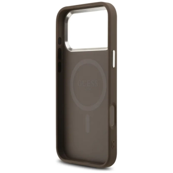 Guess 4G Triangle Logo MagSafe - Etui iPhone 17 Pro Max (brązowy)