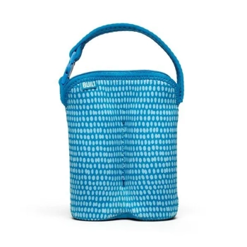 BUILT Bottle Buddy - Termoopakowanie do butelek podwójne (Dribble Dots Blue)