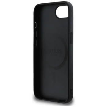Guess 4G Circle Classic Logo MagSafe - Etui do iPhone 16e (czarny)
