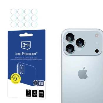 3mk Lens Protection - Szkło na obiektyw aparatu iPhone 17 Pro Max (4 zestawy)