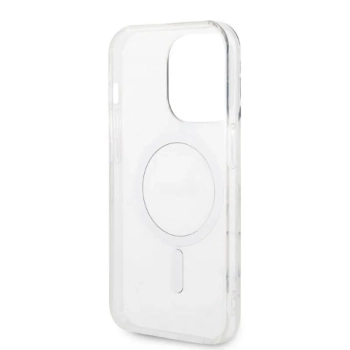 Guess Bundle Pack MagSafe IML Marble - Zestaw etui + ładowarka MagSafe iPhone 14 Pro (czarny/złoty)