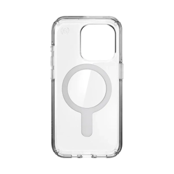 Speck Presidio Perfect-Clear ClickLock & Magsafe - Etui iPhone 15 Pro (Clear / Chrome Finish / Serene Silver)