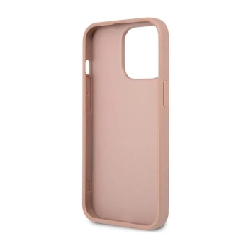 Guess Saffiano Triangle Logo Case - Etui iPhone 14 Pro (różowy)