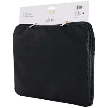 Guess Grained Zipper Pocket Triangle Logo Sleeve - Etui na notebooka 14